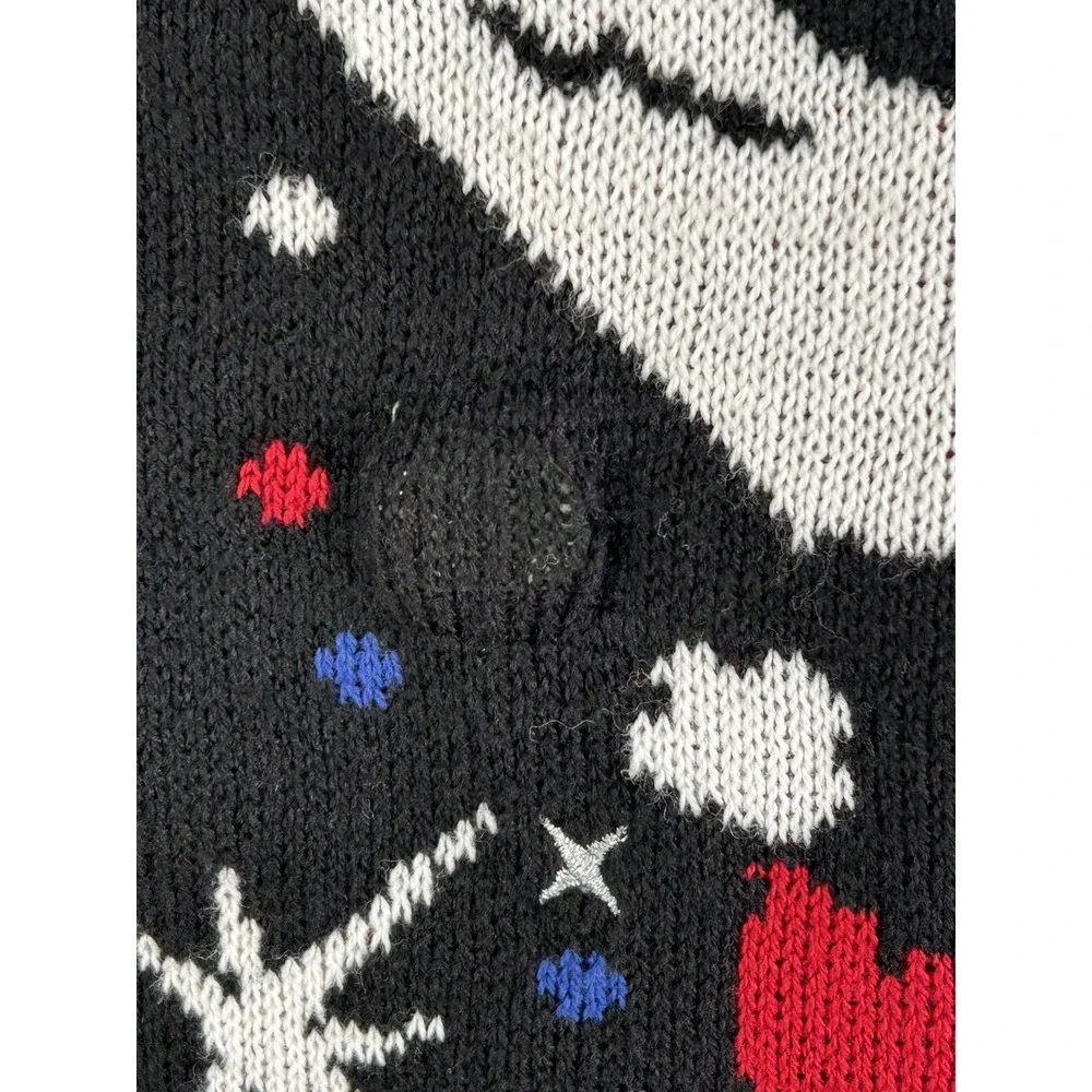 Ugly Christmas Sweater Disco Dancing Santa Men's Large Flashing Disco Lights